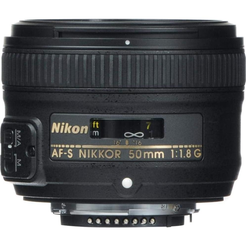 Lente Nikon 50mm f/1.8G AF-S con Kit de Filtros y Accesorios