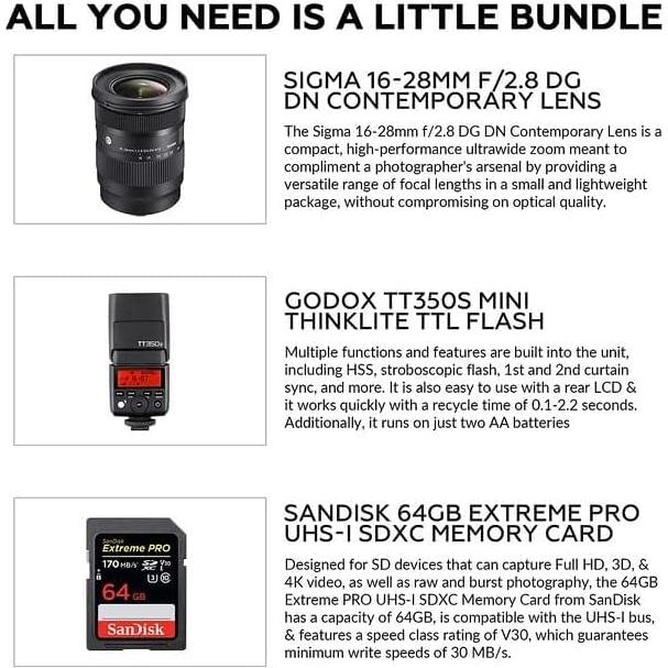 Lente Sigma 16-28mm f/2.8 DG DN para Sony E - Alta Calidad