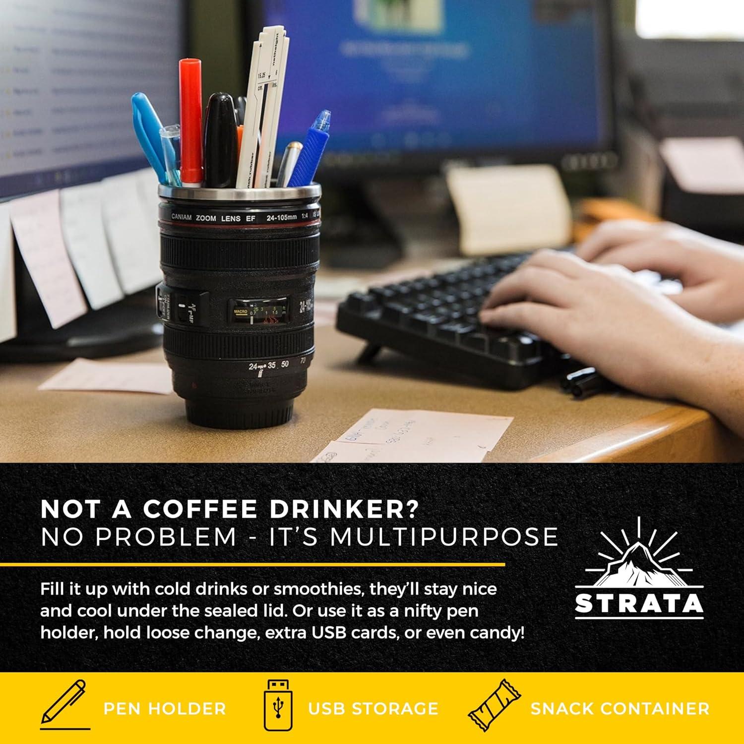 Taza de Café con Lente de Cámara STRATA CUPS 400ml