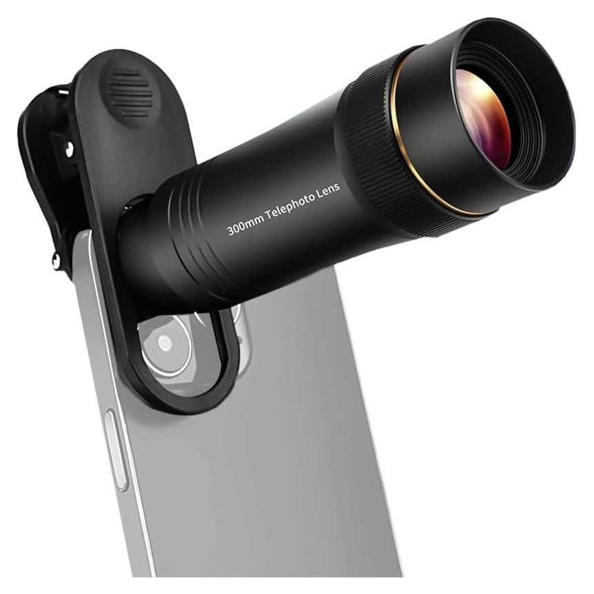 Lente Telefoto Andoer 300mm para Smartphone Zoom 10X