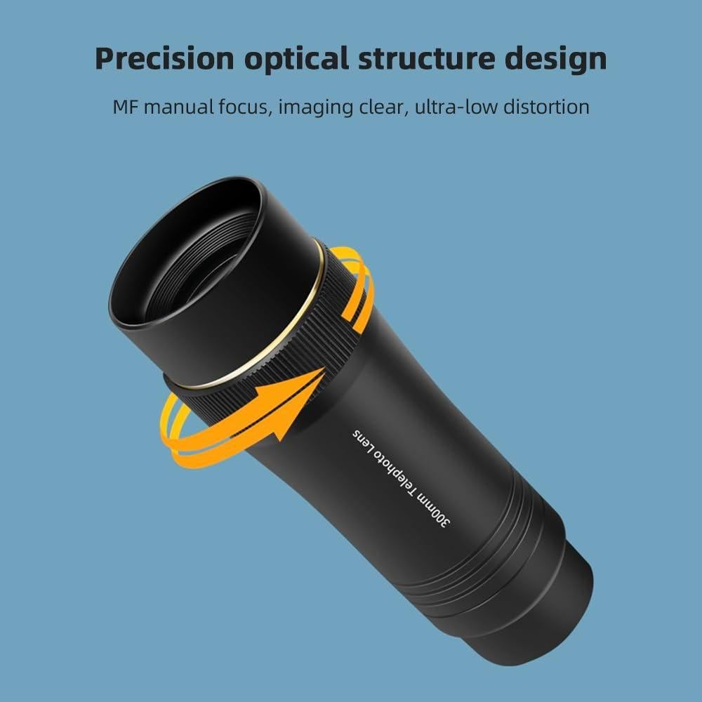 Lente Telefoto Andoer 300mm para Smartphone Zoom 10X