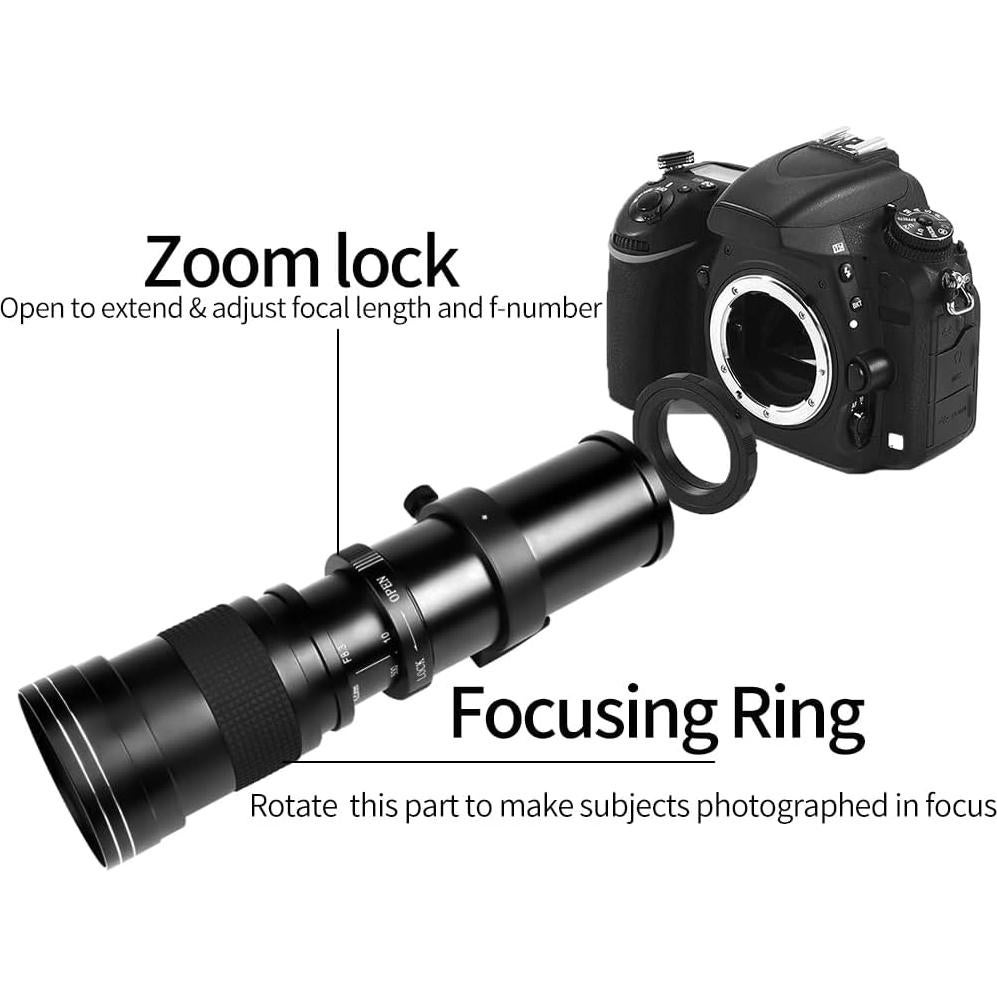 Lente Telefoto Zoom 420-800mm f/8.3 para Canon - Desiontal