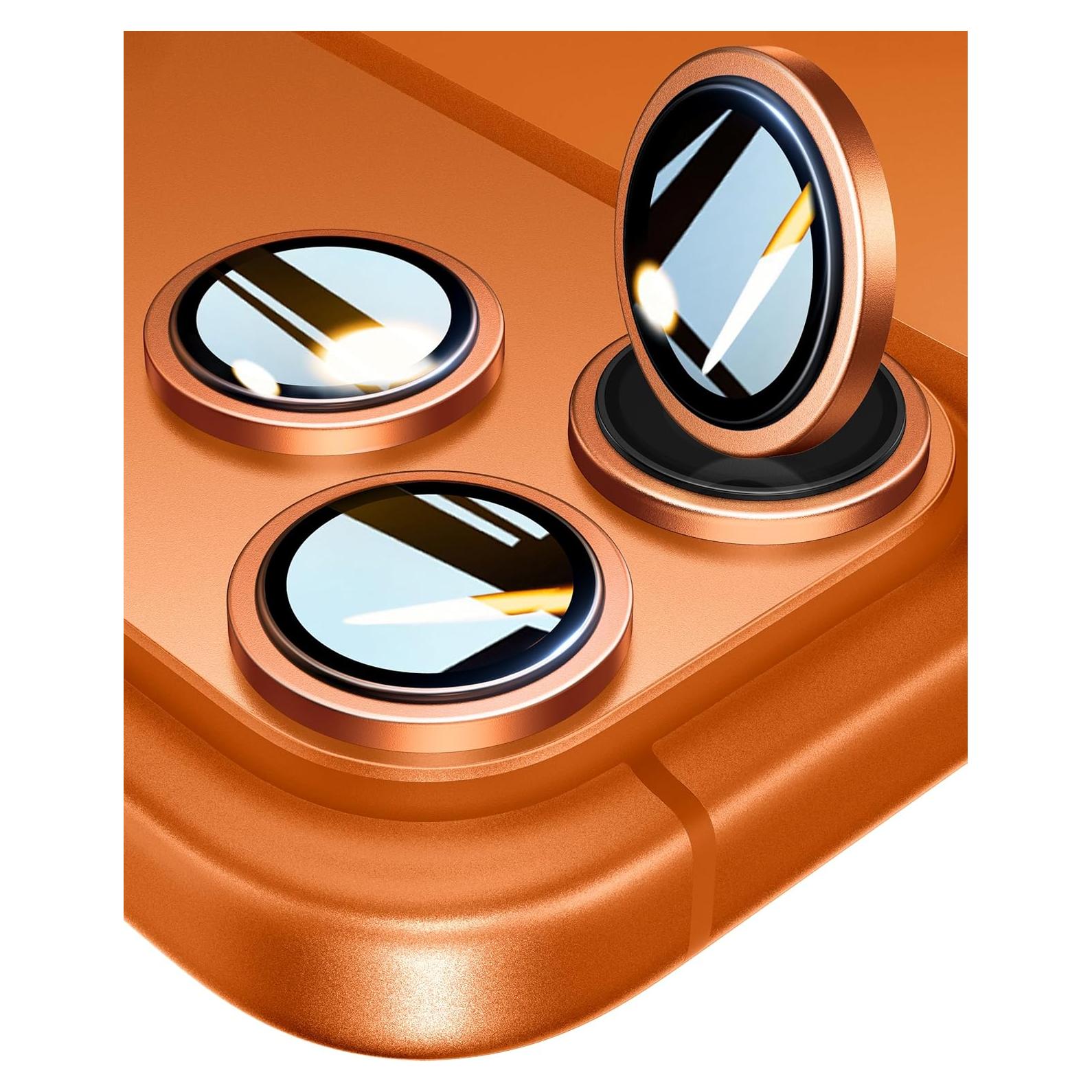 Protector de Lente de Cámara UltraGlass 9H+ para iPhone 17 Pro Max/Pro - Naranja Cósmico