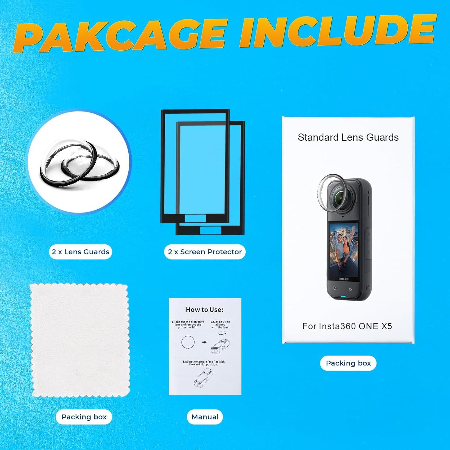 Protector de Lente Estándar Semaiki para Insta 360 X5