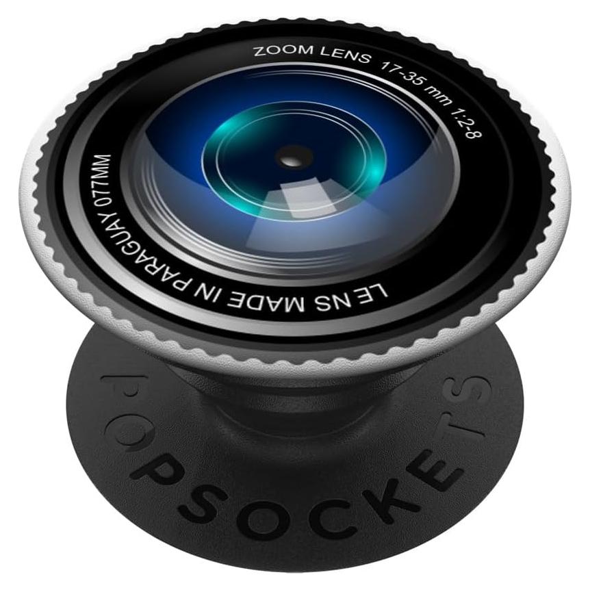 PopSockets PopGrip Lente de Cámara Adhesivo Negro 4.1x1.3cm