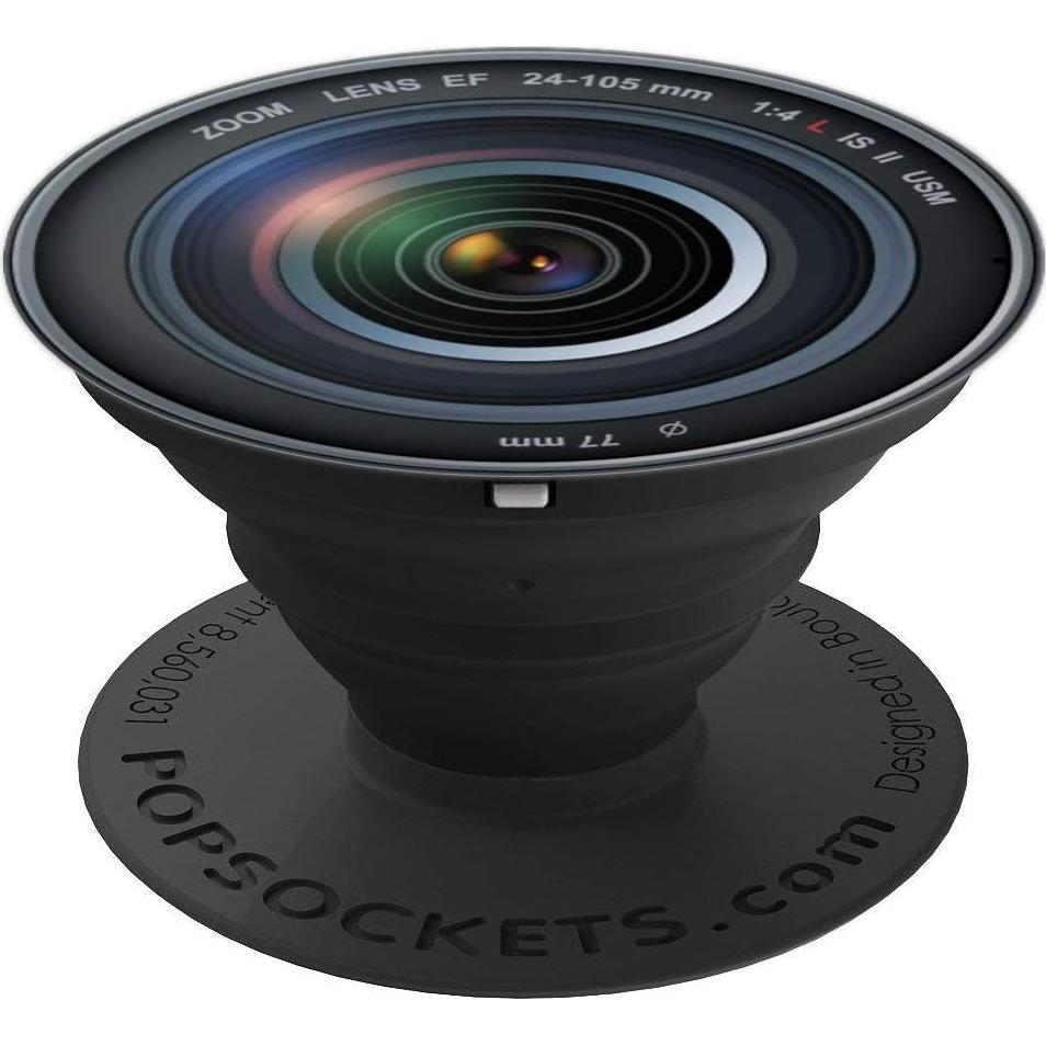 PopSocket PopGrip Adhesivo Negro para Teléfonos y Tabletas