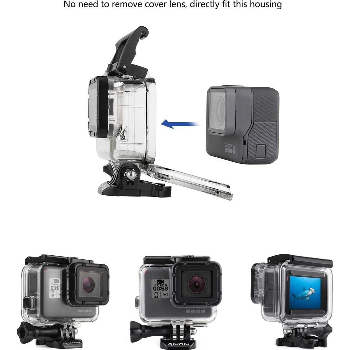 Funda Impermeable para GoPro Hero 5/6/7 - Hasta 45m - QiuNiu