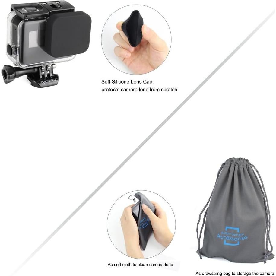Funda Impermeable para GoPro Hero 5/6/7 - Hasta 45m - QiuNiu