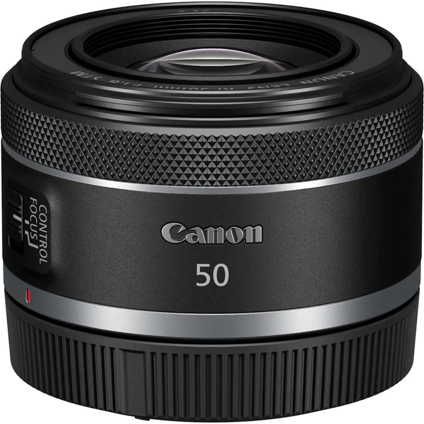 Lente Canon RF 50mm f/1.8 STM + Accesorios de Limpieza