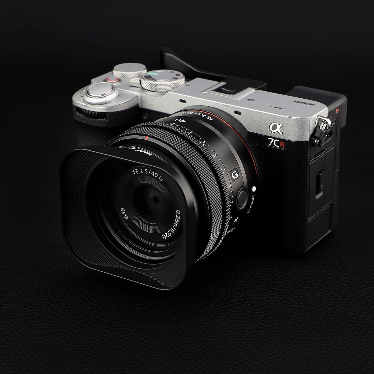 Capucha Cuadrada de Metal Haoge LH-S245G para Lentes Sony FE