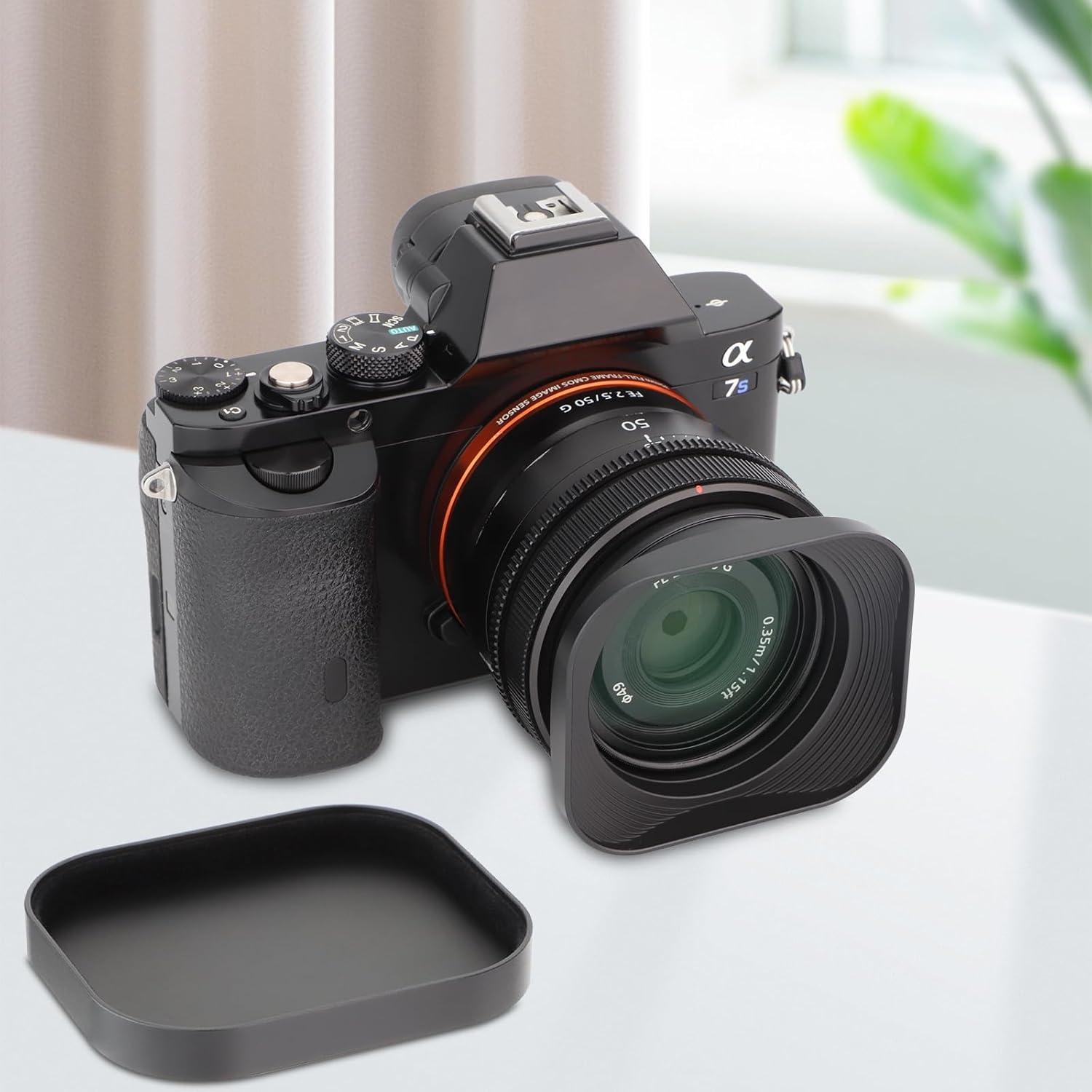 Capucha Cuadrada de Metal Haoge LH-S245G para Lentes Sony FE