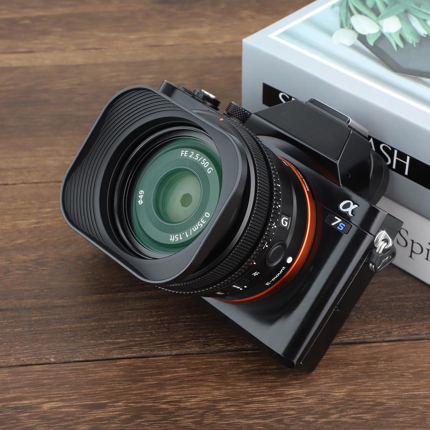 Capucha Cuadrada de Metal Haoge LH-S245G para Lentes Sony FE