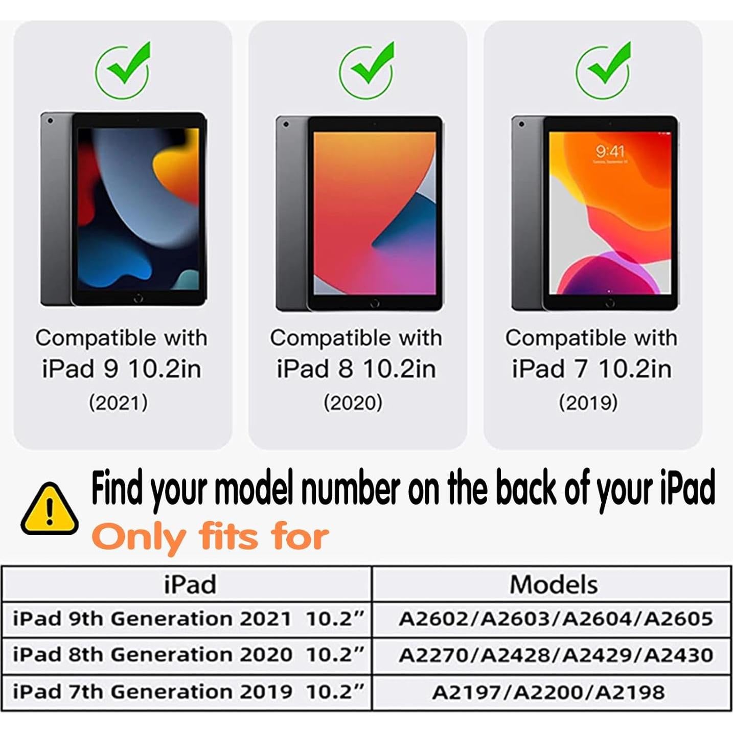 Funda para iPad 10.2" Stweap con Soporte y Correa Negra