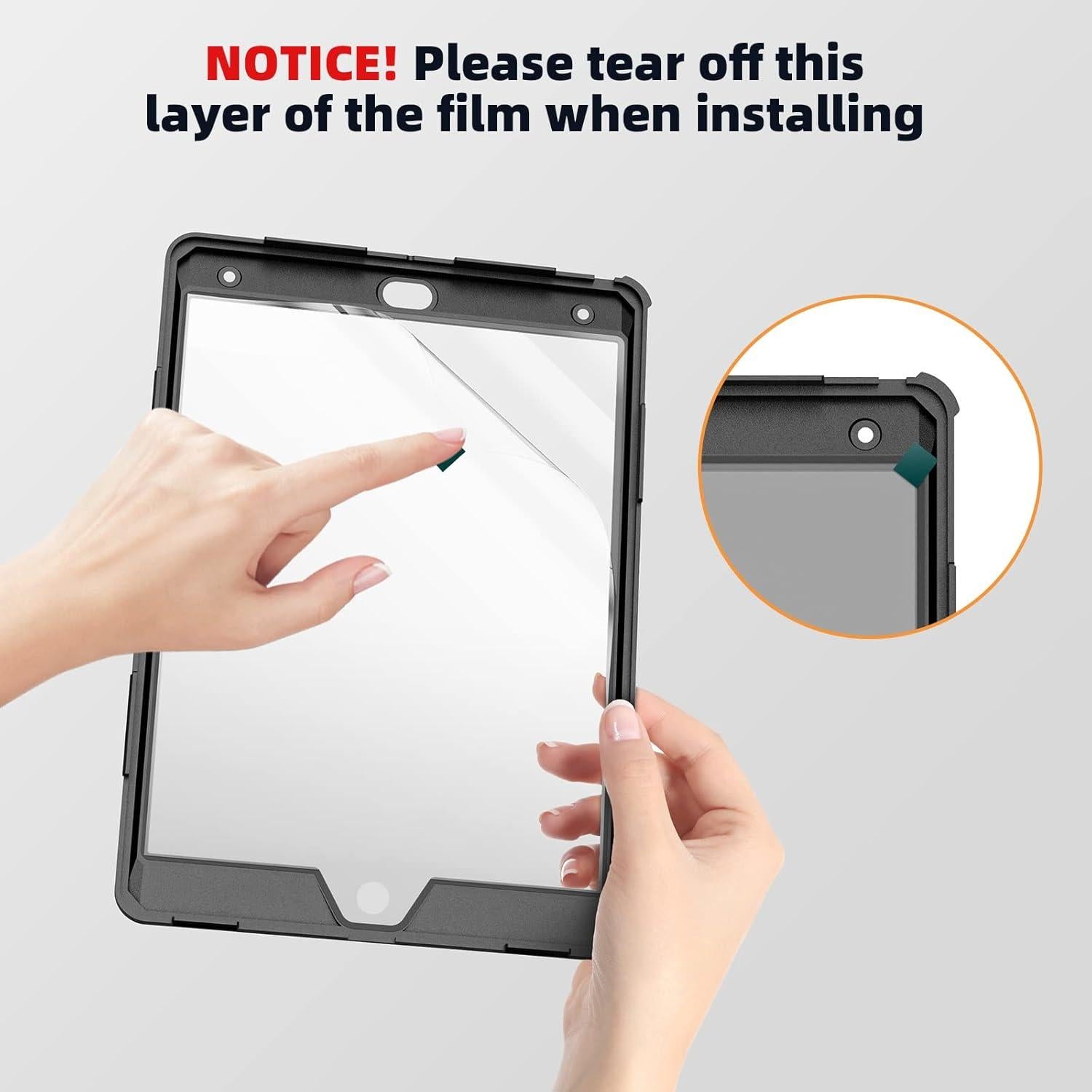 Funda para iPad 10.2" Stweap con Soporte y Correa Negra