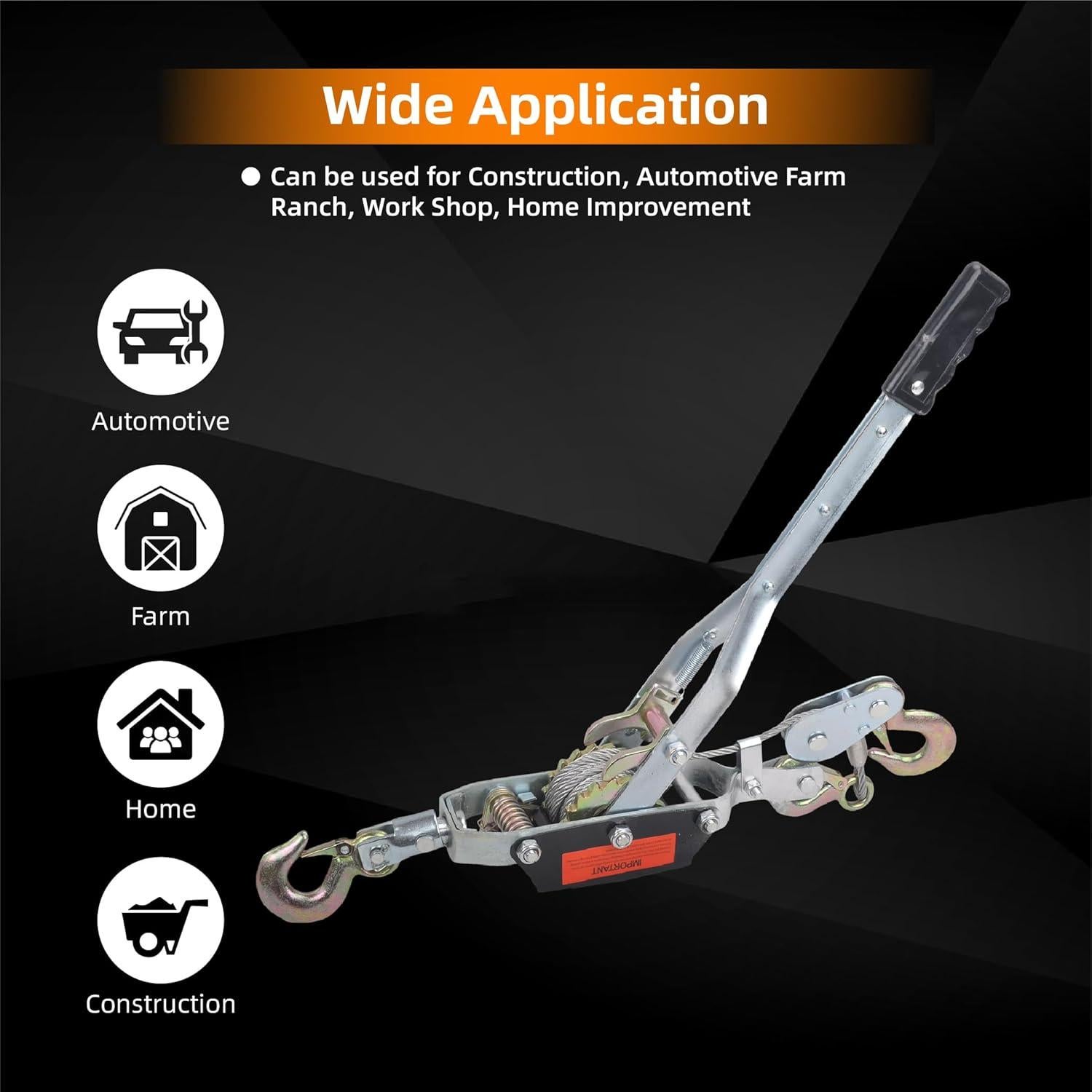 Come Along Puller Higehio 5 Ton Doble Engranaje 3m Cable