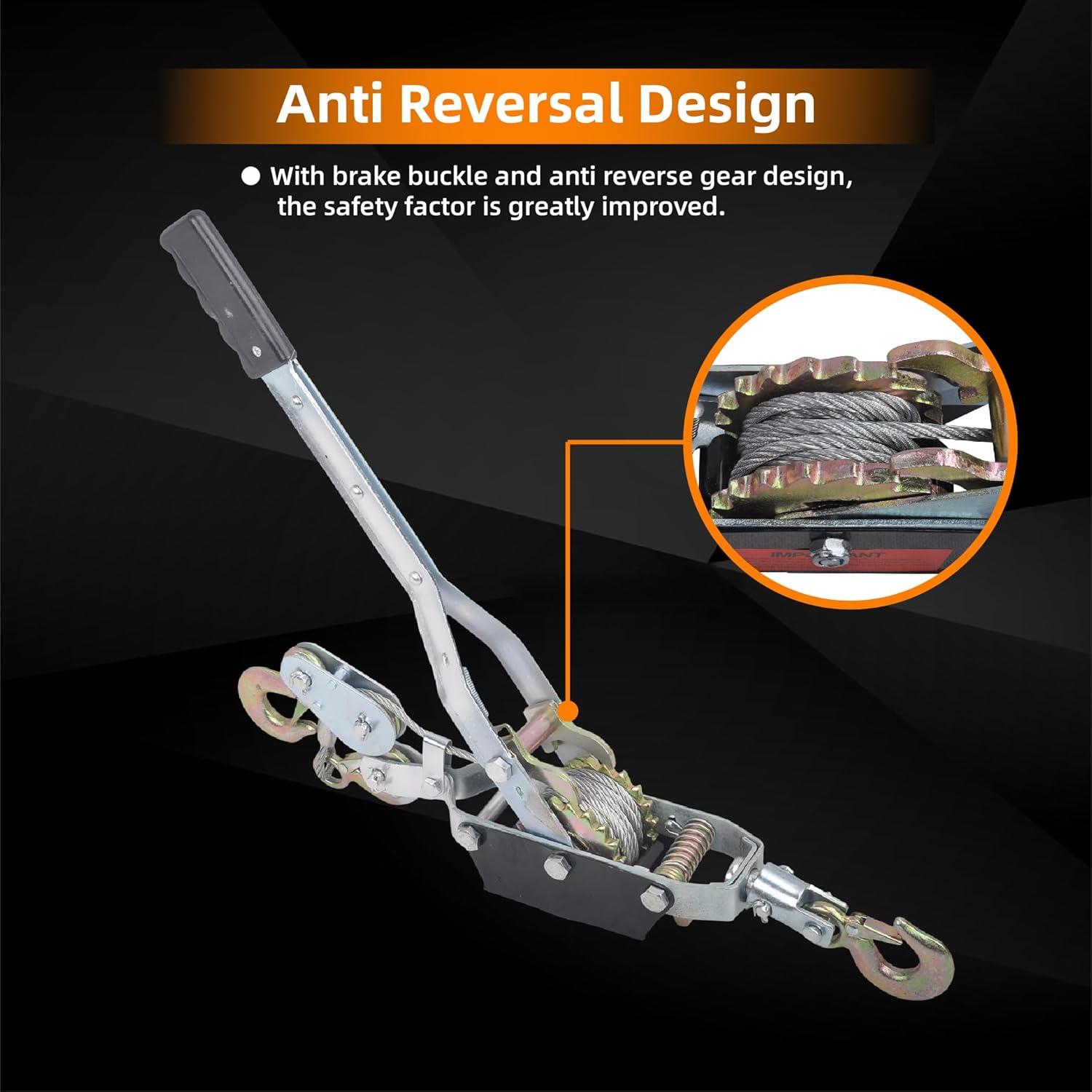 Come Along Puller Higehio 5 Ton Doble Engranaje 3m Cable