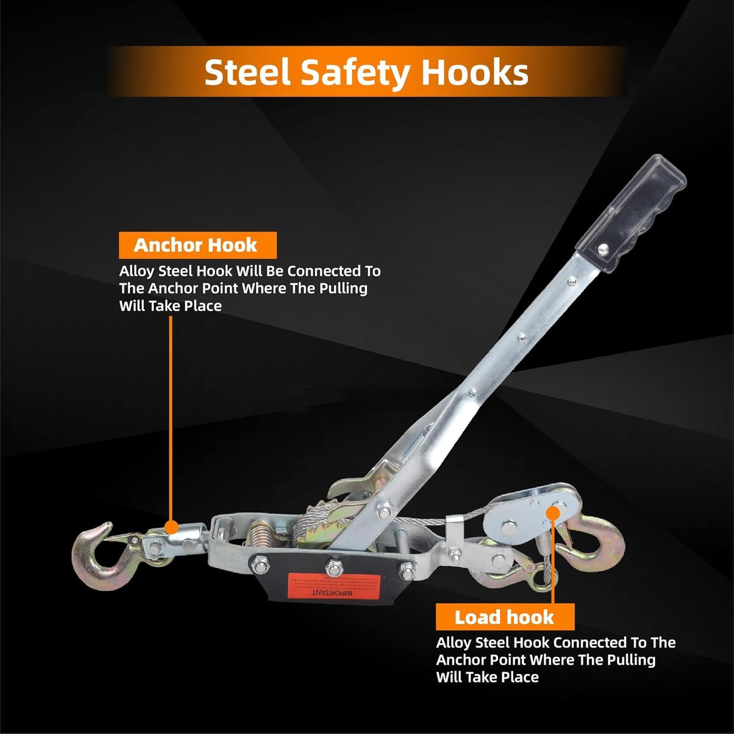 Come Along Puller Higehio 5 Ton Doble Engranaje 3m Cable