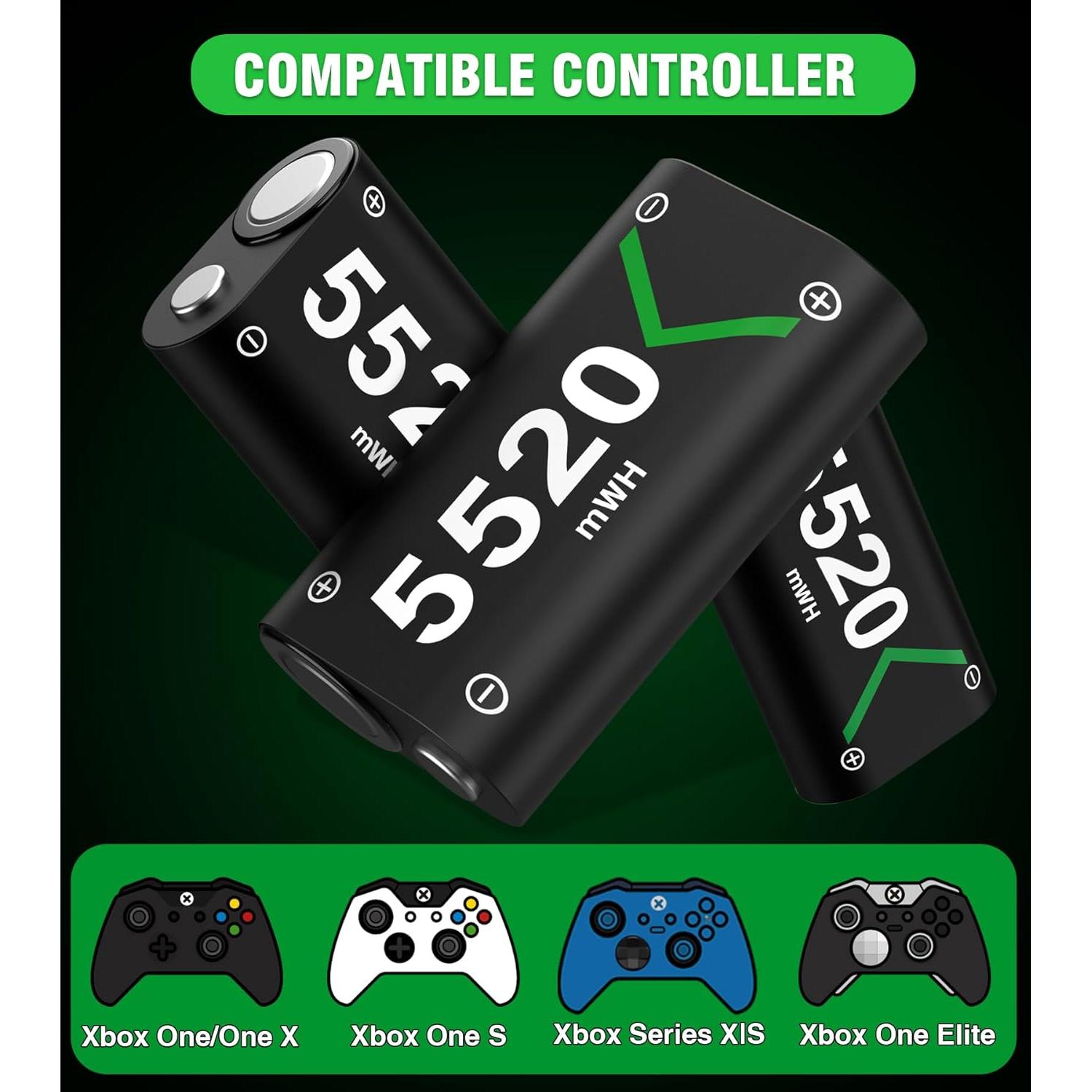 Paquete de Baterías Recargables DXKK 3x5520mAh para Xbox One/S/X