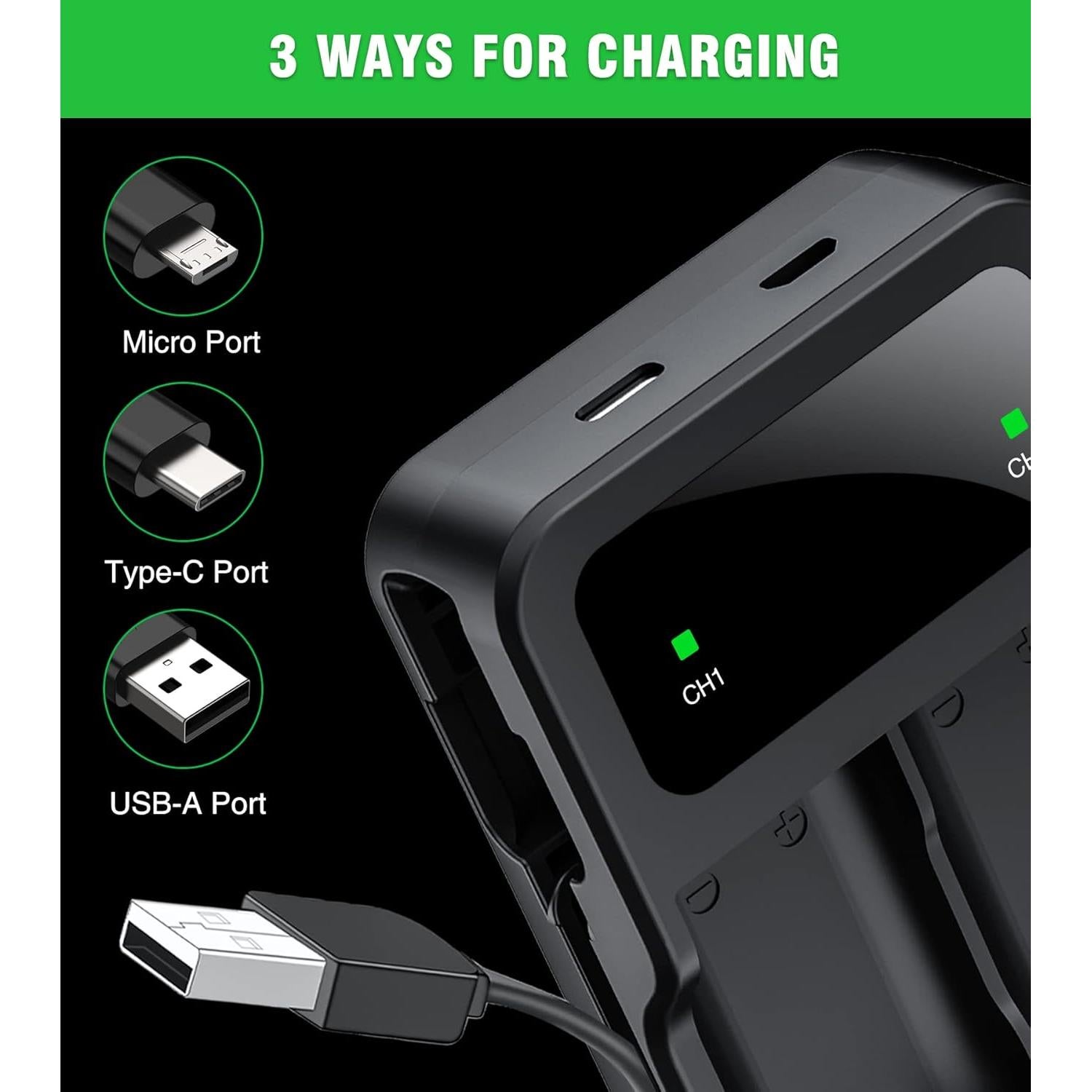 Paquete de Baterías Recargables DXKK 3x5520mAh para Xbox One/S/X