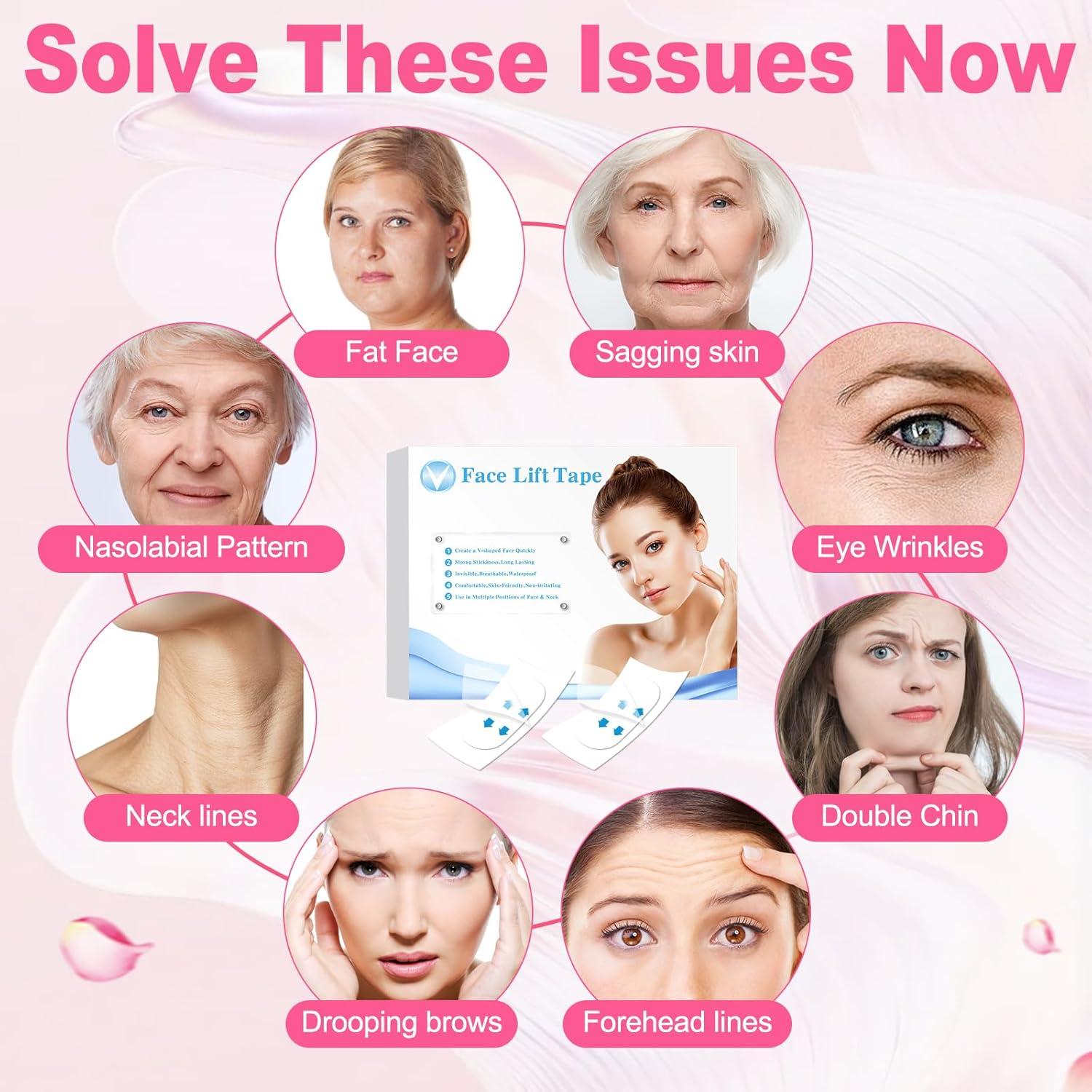 Cinta de Levantamiento Facial Invisible Loxbcin 160PCS 0.02mm