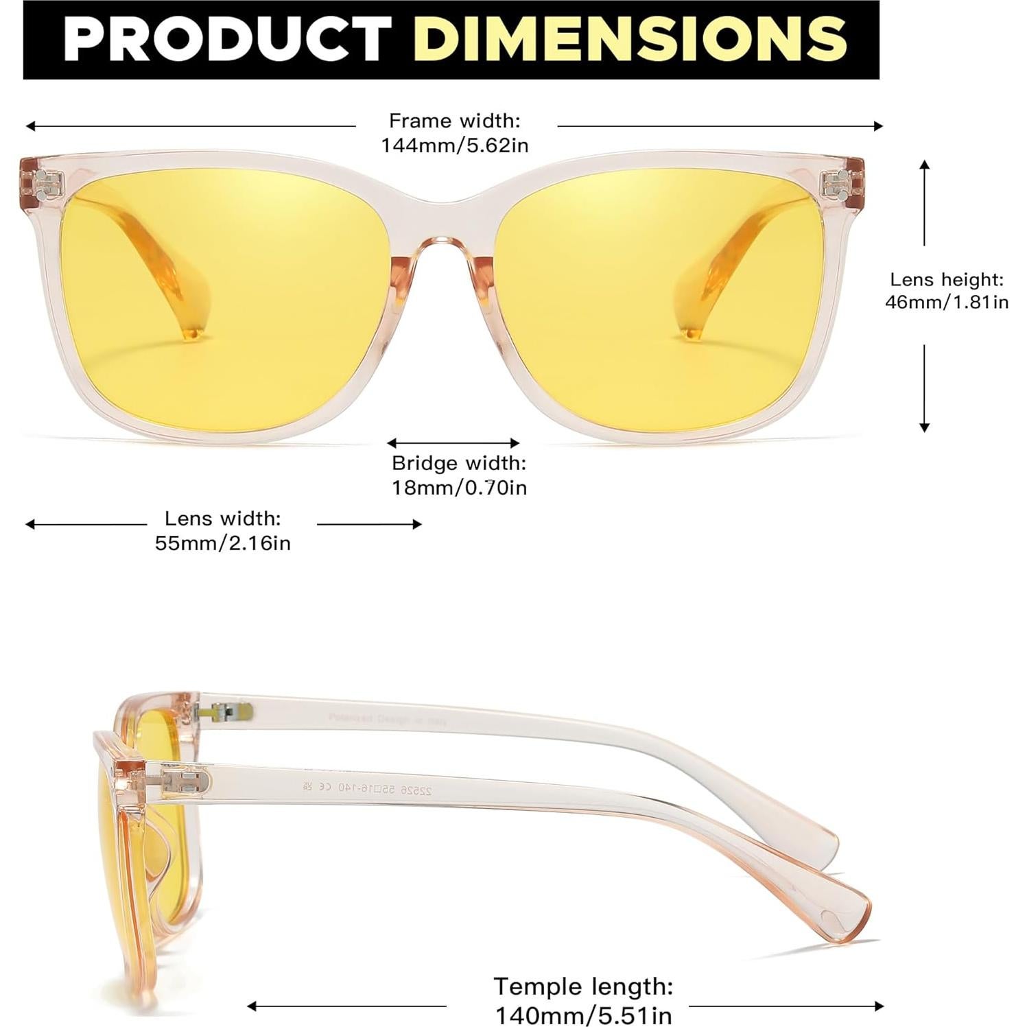 Gafas de Conducción Nocturna LVIOE Polarizadas UV400 Unisex