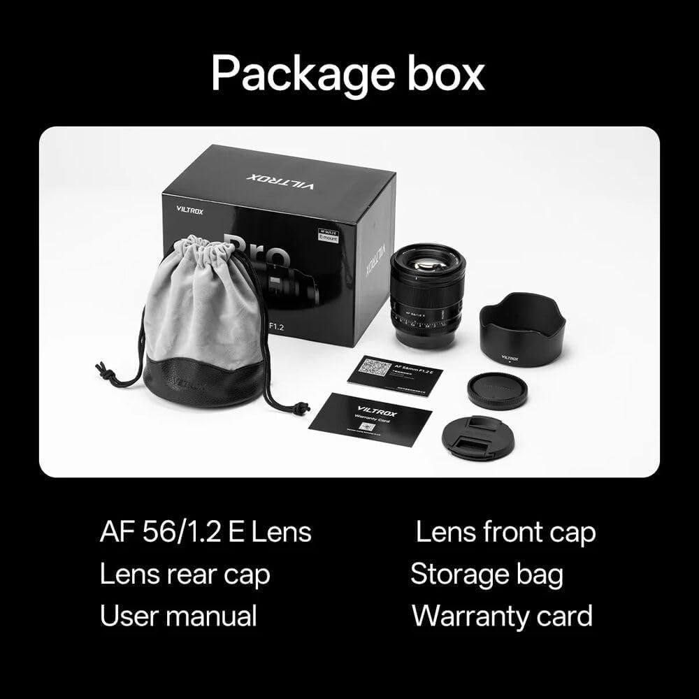 Lente Prime Viltrox 56mm F1.2 E para Sony - Enfoque Automático