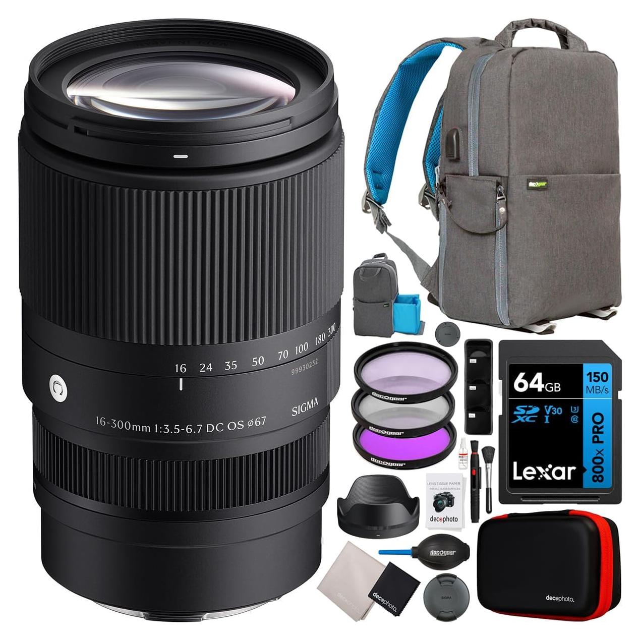 Lente Sigma 16-300mm F3.5-6.7 DC OS para Canon RF - Kit Completo