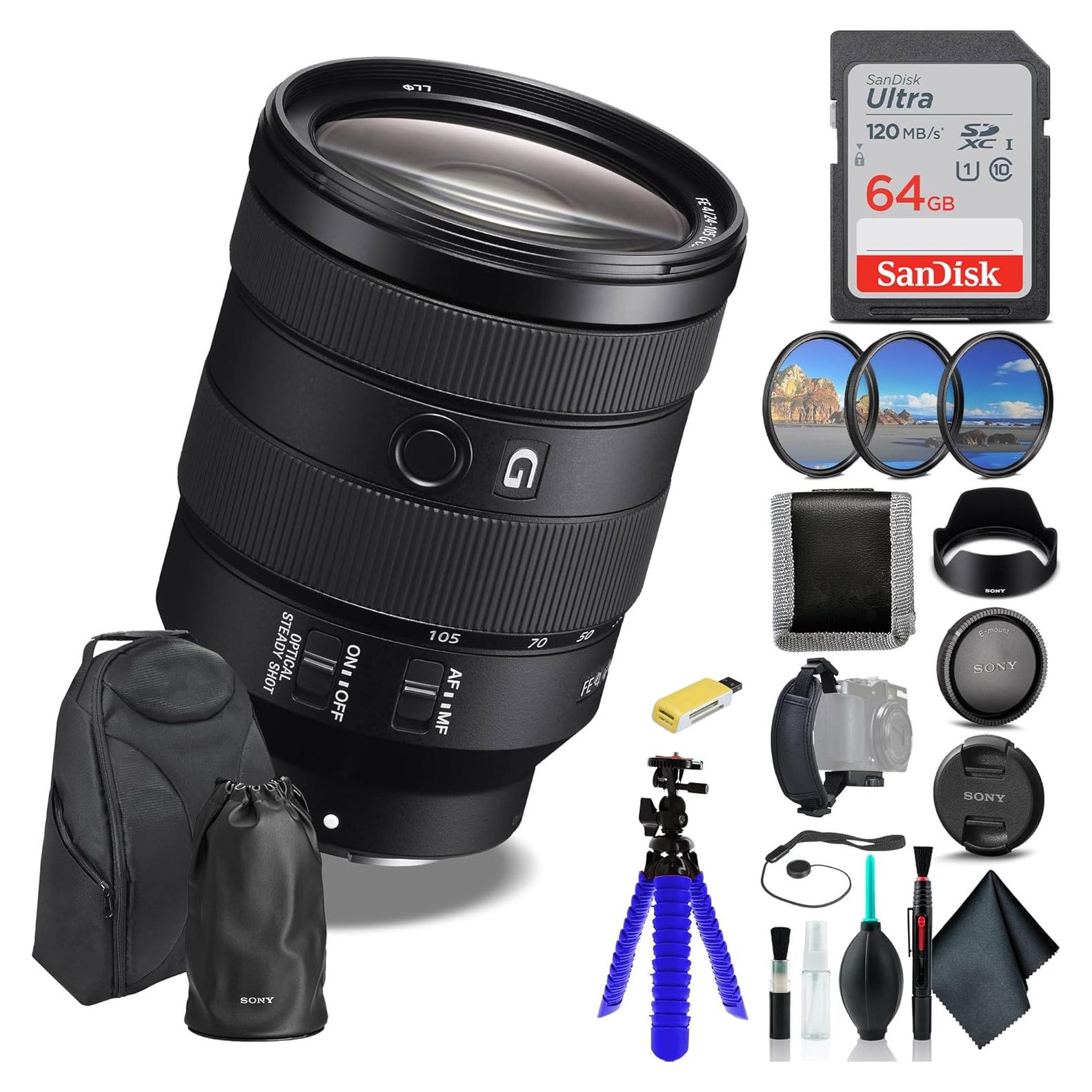 Lente Zoom Sony FE 24-105mm F4 G OSS - Kit Completo