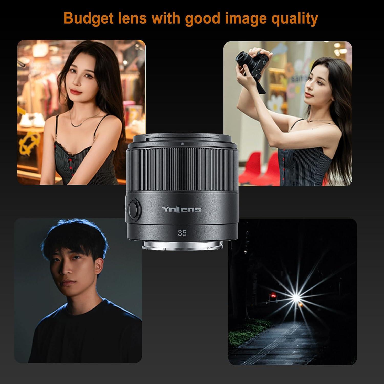 Lente Yongnuo 35mm f/1.8 Montura E para Sony - Compacta y Ligera