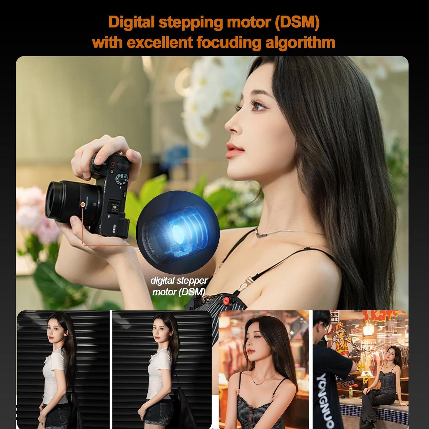 Lente Yongnuo 35mm f/1.8 Montura E para Sony - Compacta y Ligera