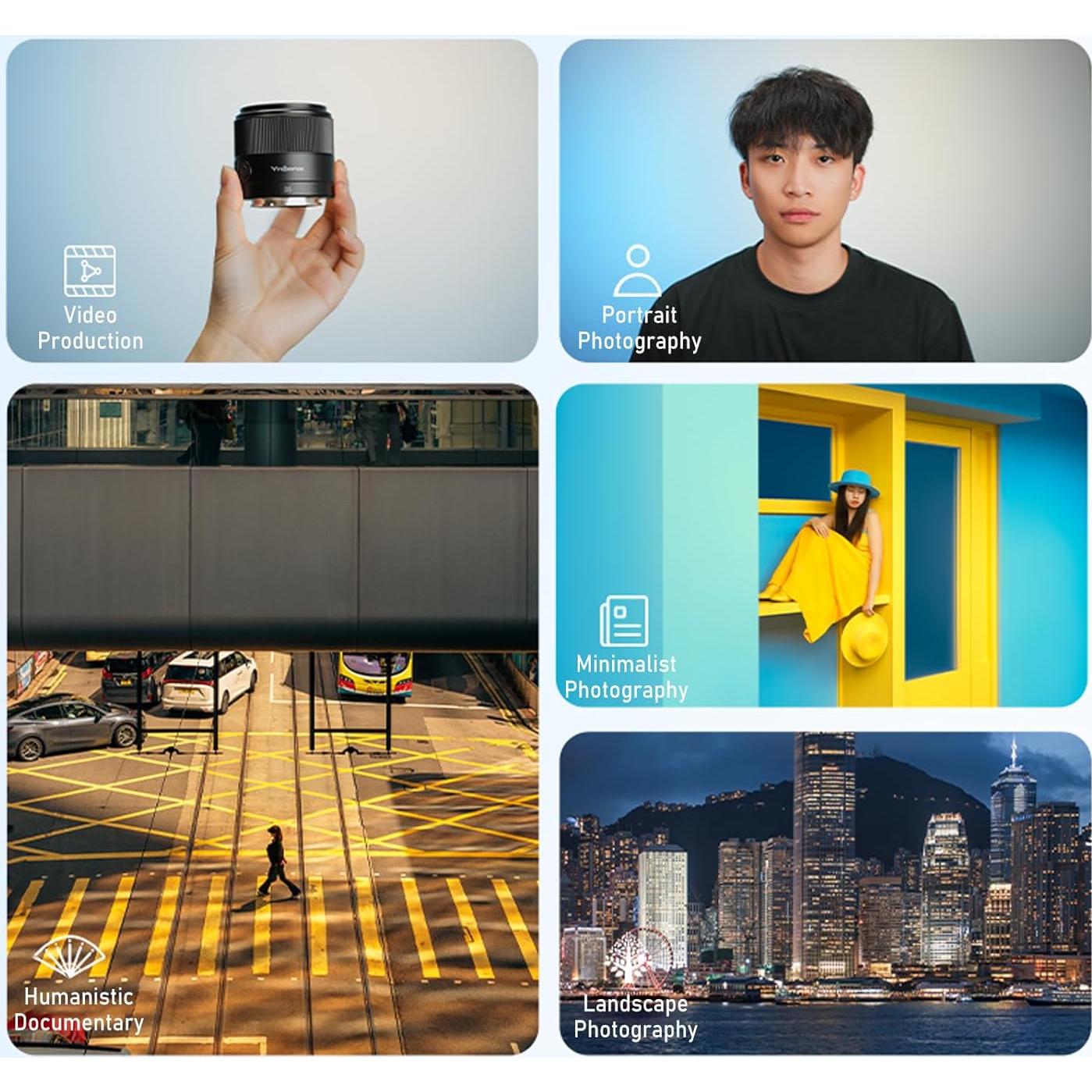 Lente Yongnuo 35mm f/1.8 Montura E para Sony - Compacta y Ligera