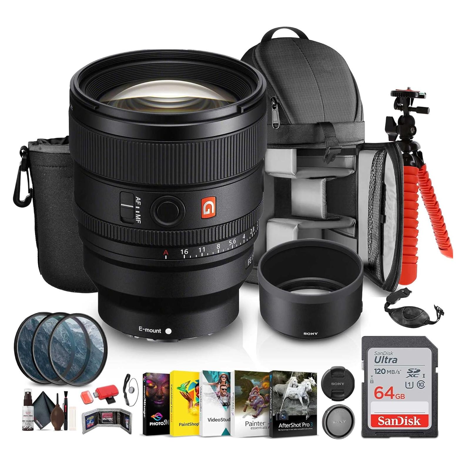 Lente Sony FE 85mm f/1.4 GM II + Mochila + Accesorios