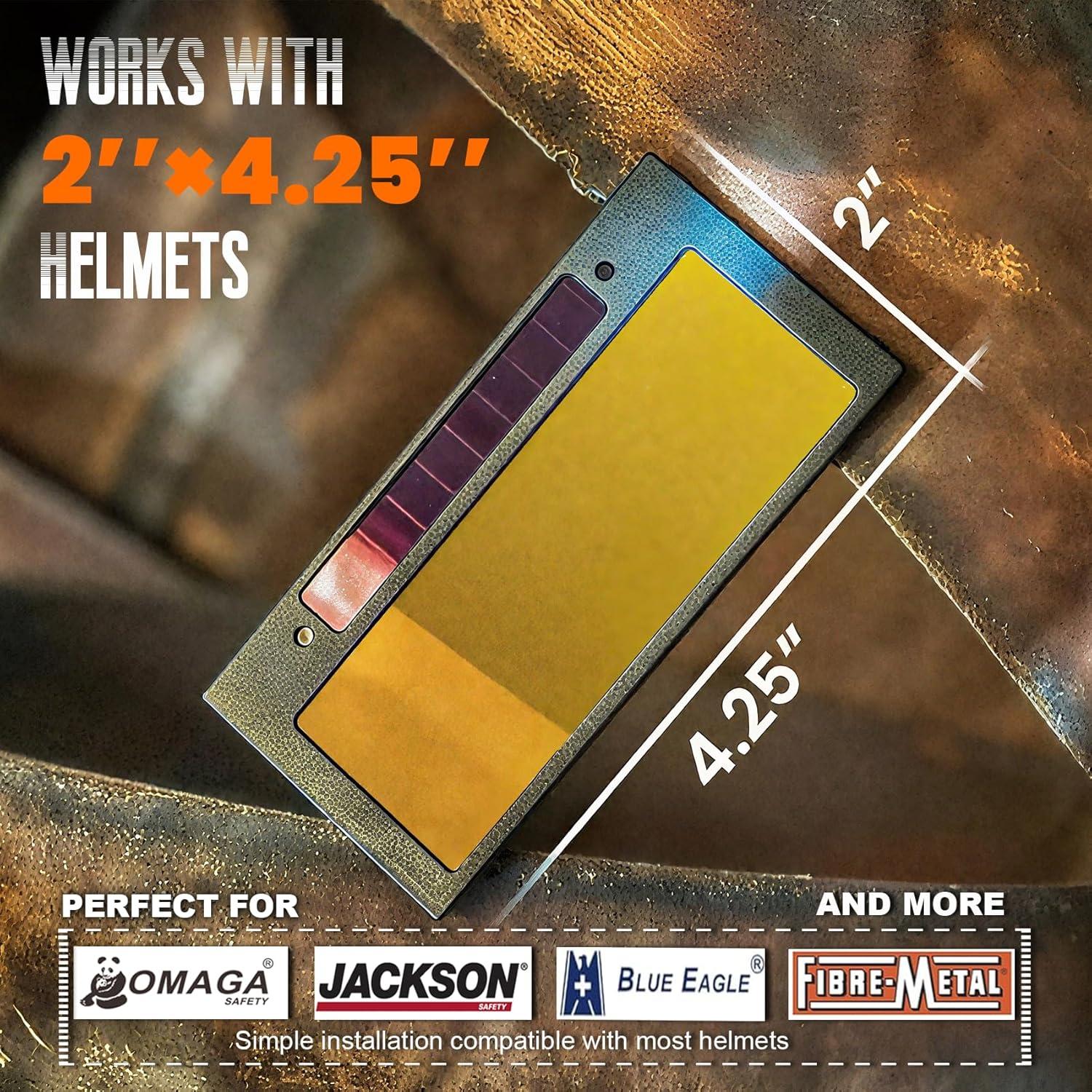 Lente de Soldadura Automático Preruner TC108 10 Dorado 5.08x10.8cm