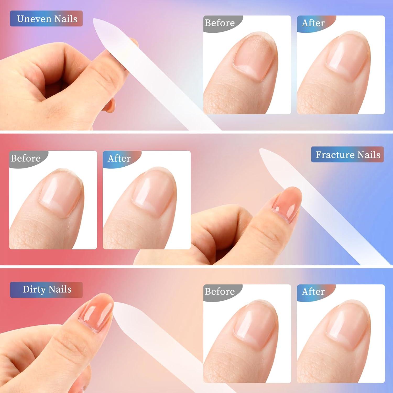 Set de 4 limas de vidrio Heemeei con estuche 180/320 grano