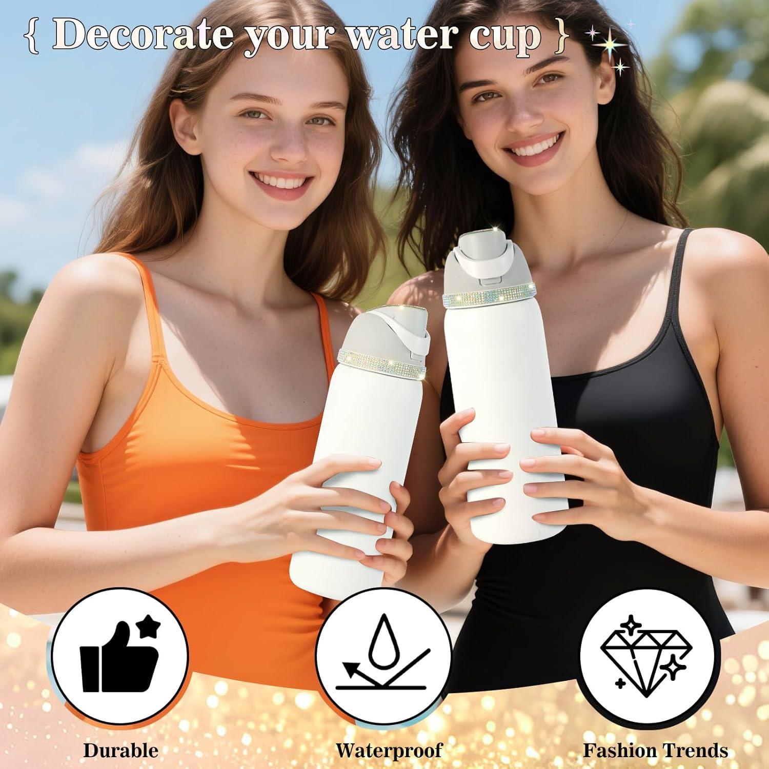 Encantos Decorativos XZESH para Botellas Owala 16-40oz Brillantes