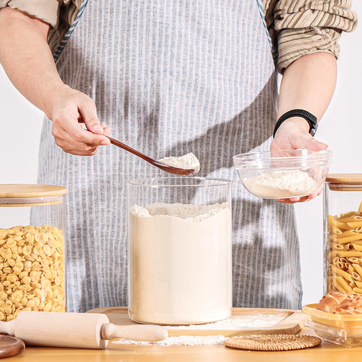 Tarros de Almacenamiento de Vidrio Wnaraa 6 Piezas 27-100oz