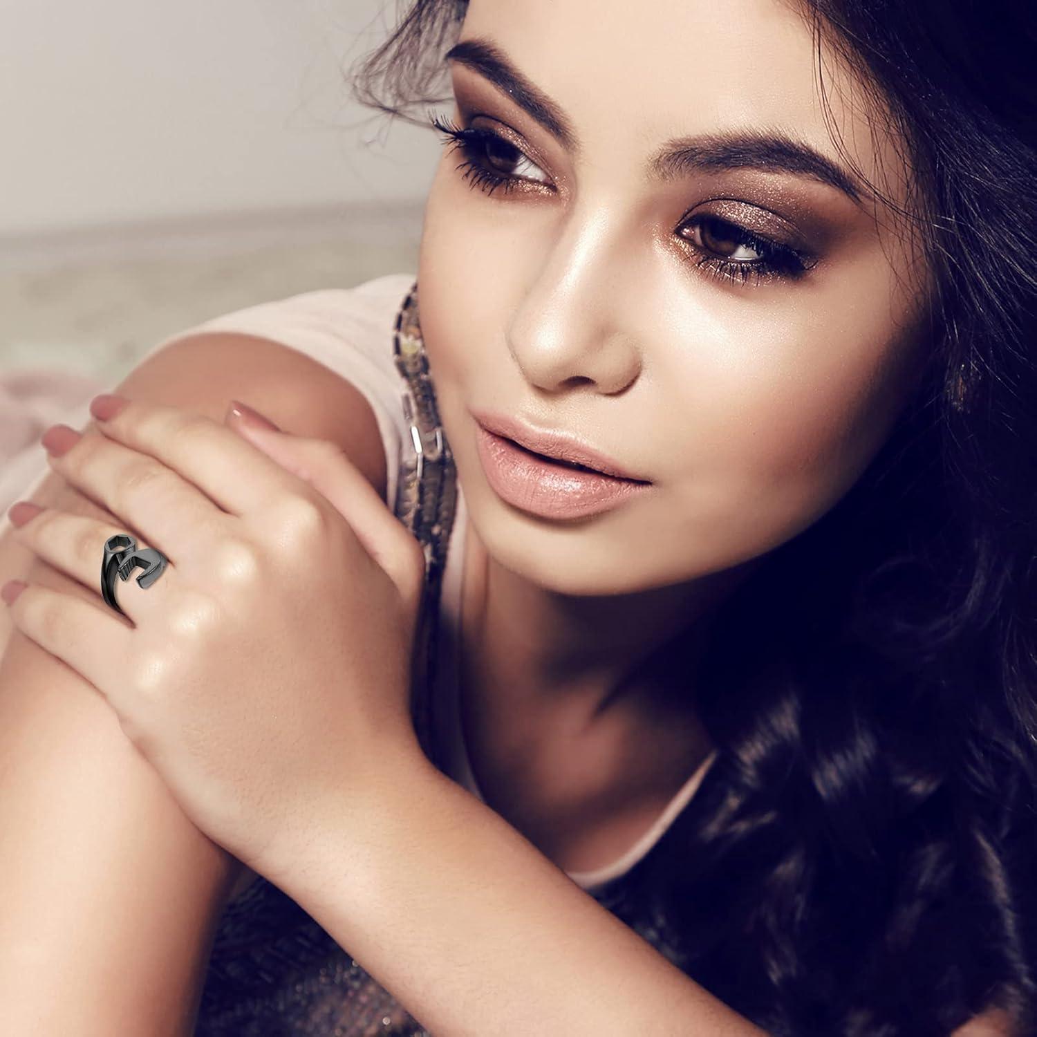 Anillo de Llave Mecánico Hombre Acero Inoxidable Negro 24mm