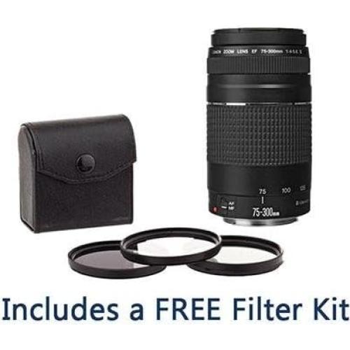 Lente Canon EF 75-300mm f/4-5.6 III con Filtro 58mm