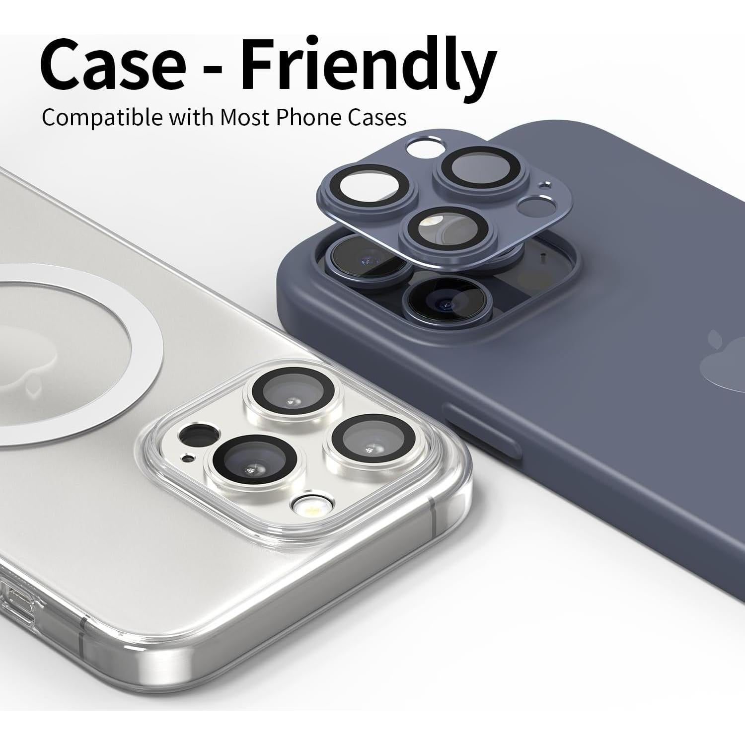 Protector de Lente de Cámara KISMER para iPhone 13 Pro Max - 2 Paquetes