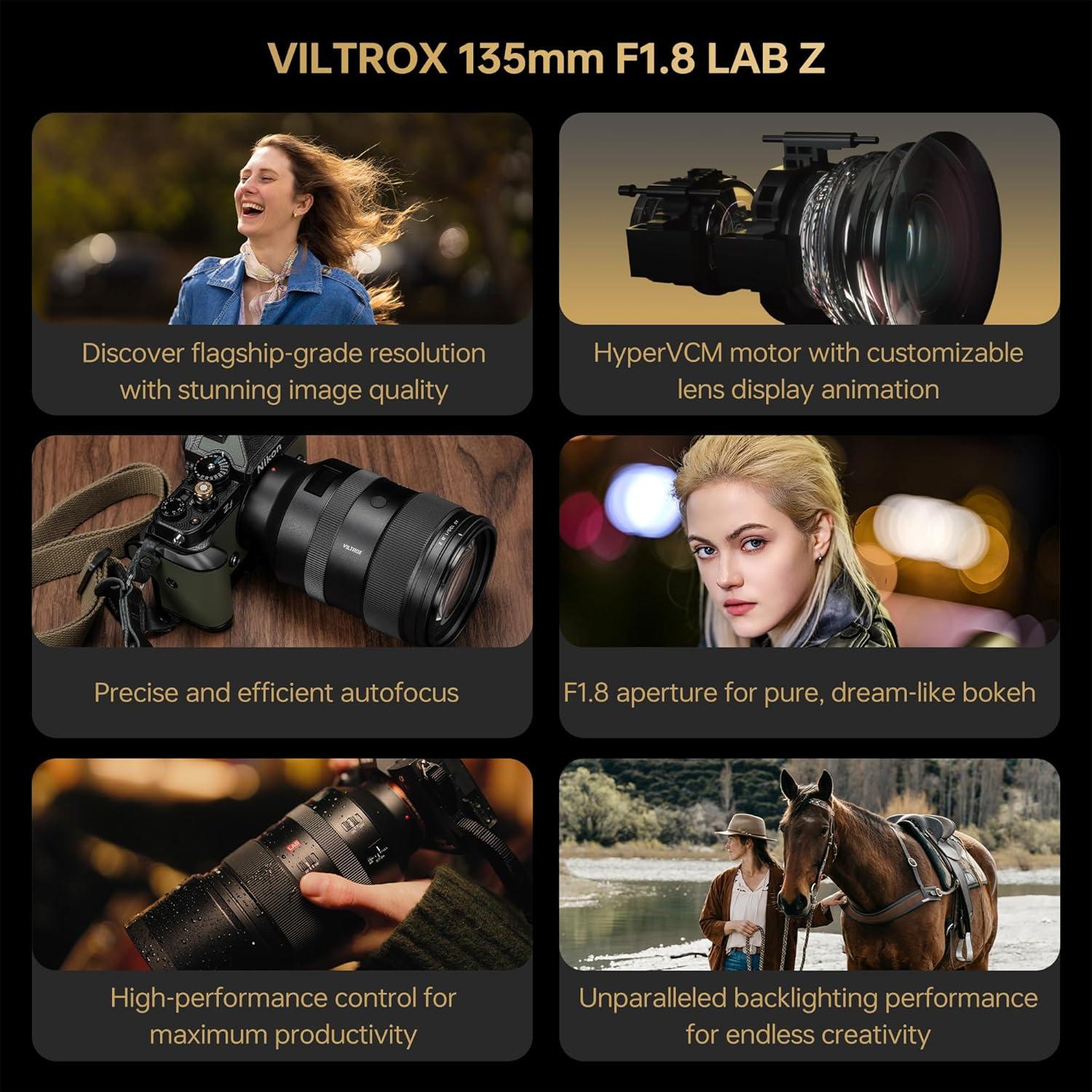 Lente Viltrox 135mm f/1.8 LAB Z para cámaras Nikon Z