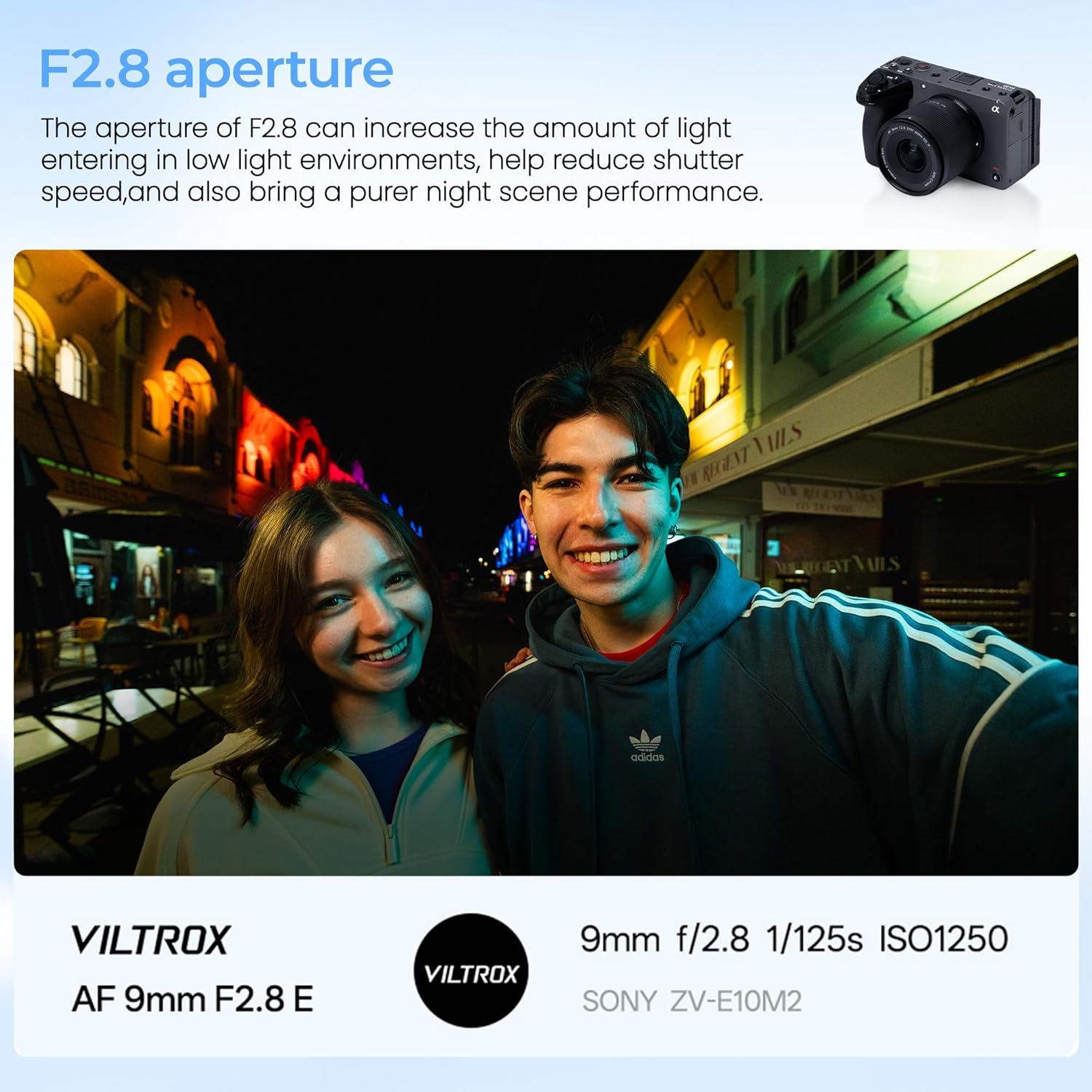 Lente Gran Angular VILTROX 9mm F2.8 E para Cámaras Sony