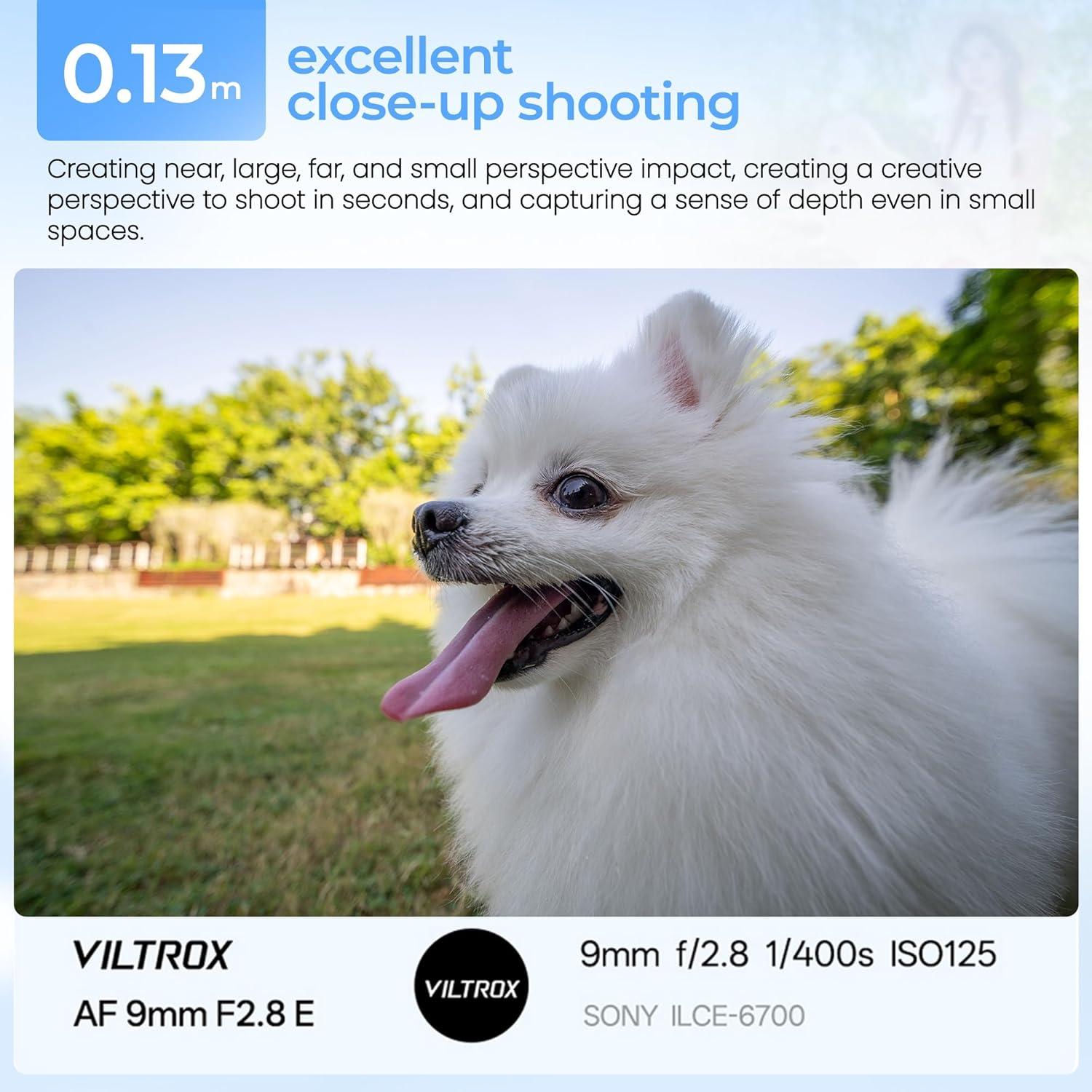 Lente Gran Angular VILTROX 9mm F2.8 E para Cámaras Sony