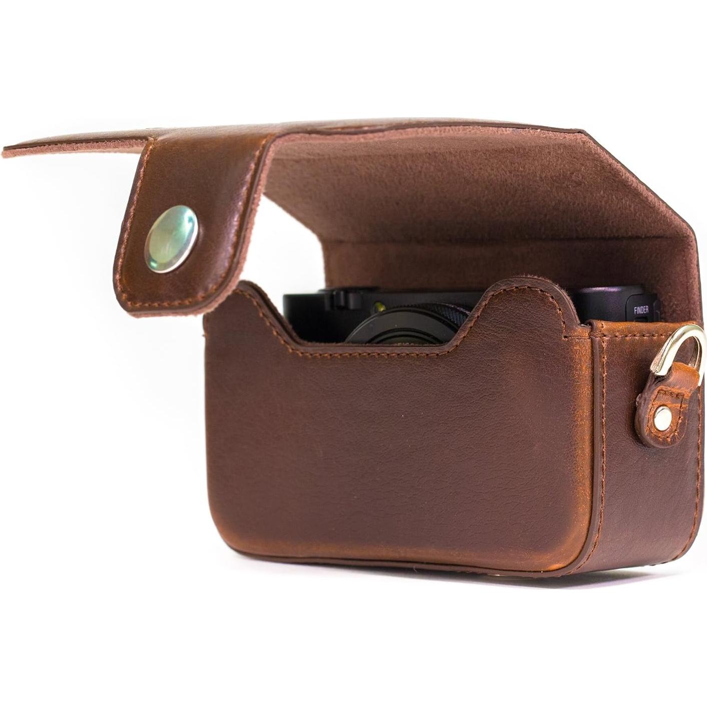 Funda de Cuero PU MegaGear para Canon PowerShot SX280 HS - Marrón