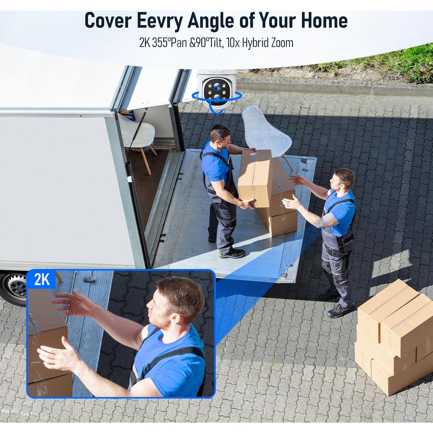 Sistema de Cámara de Seguridad Inalámbrica Camcamp 5MP NVR 10CH