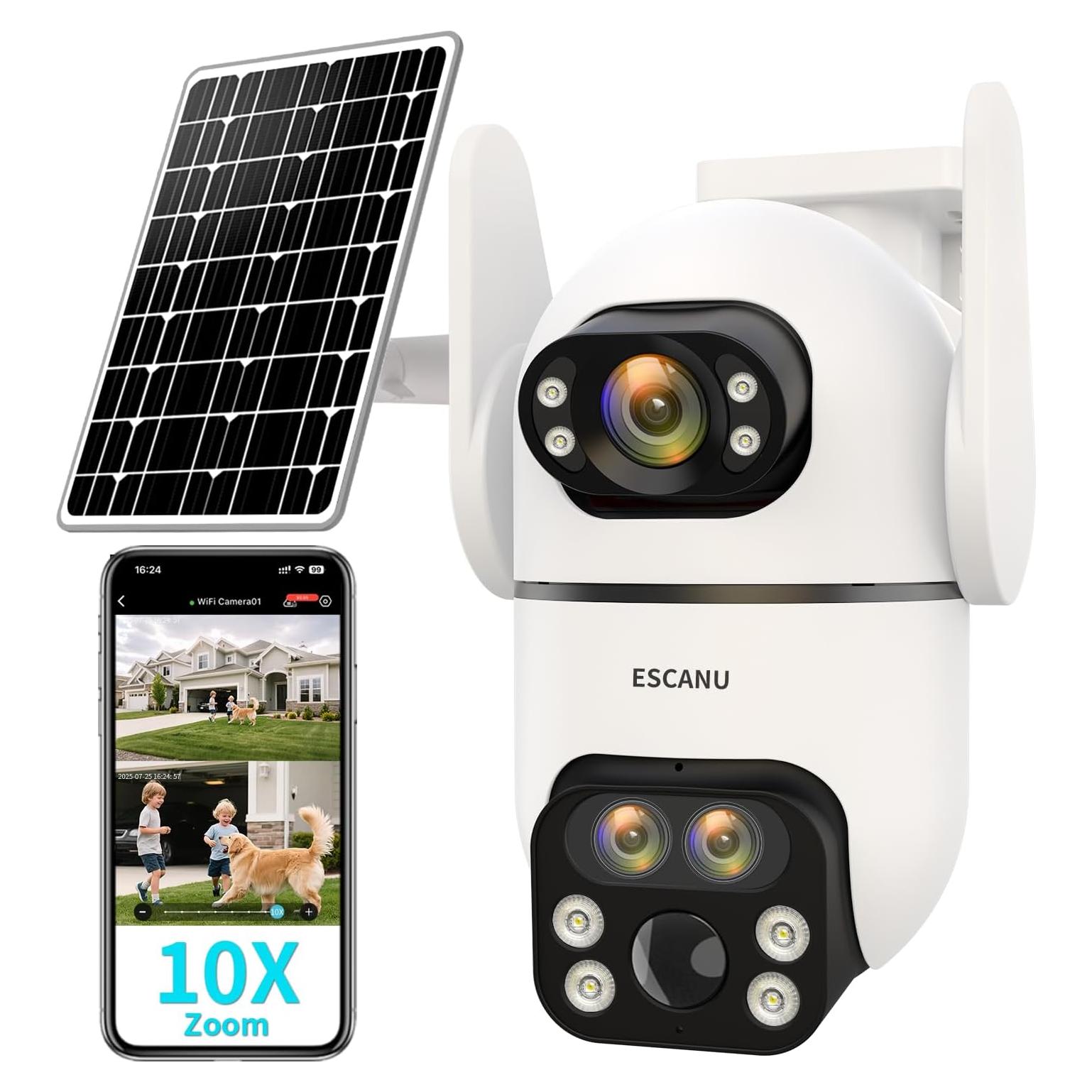 Cámara de Seguridad Inalámbrica ESCANU QG8 2K Solar 360°