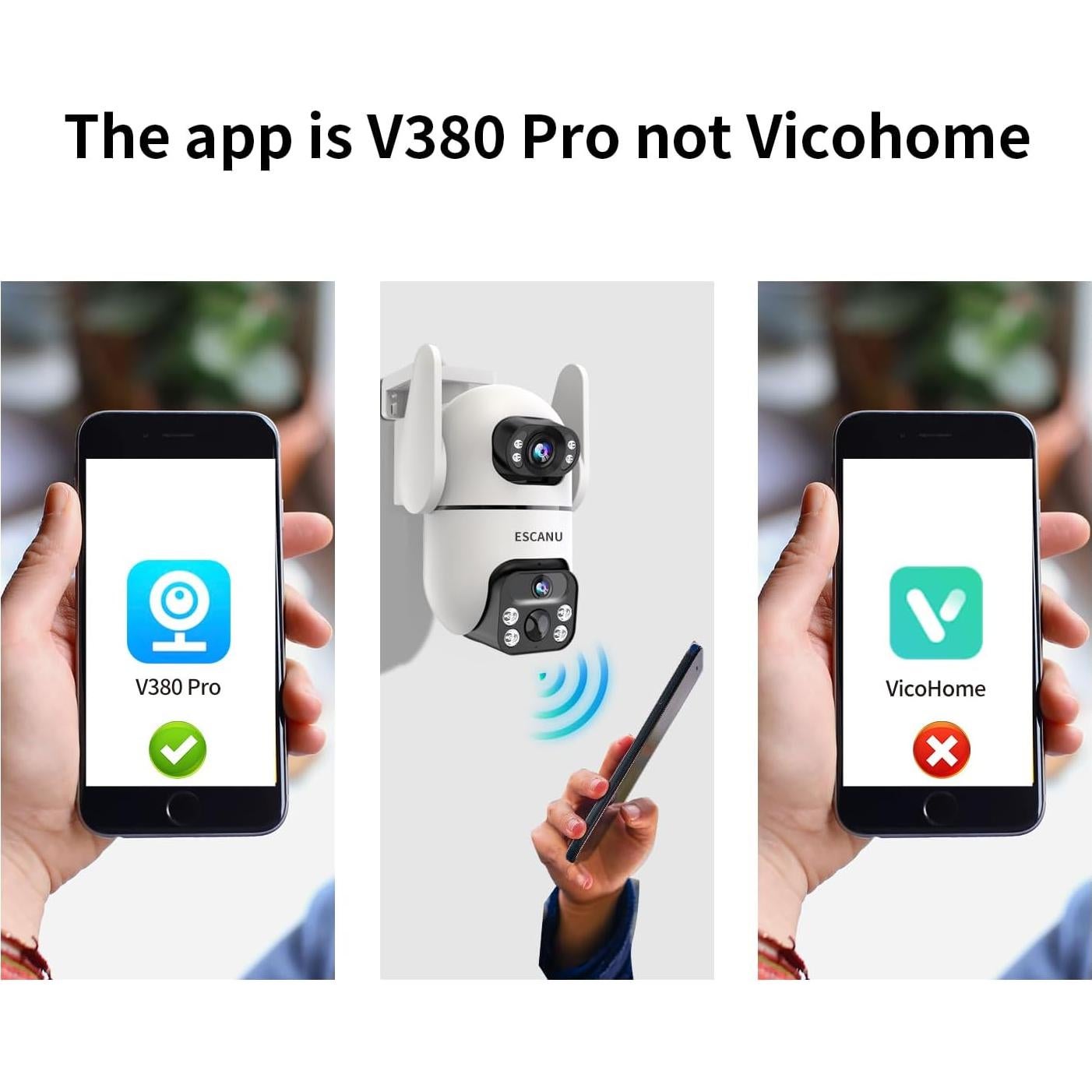 Cámara de Seguridad Inalámbrica ESCANU QG8 2K Solar 360°