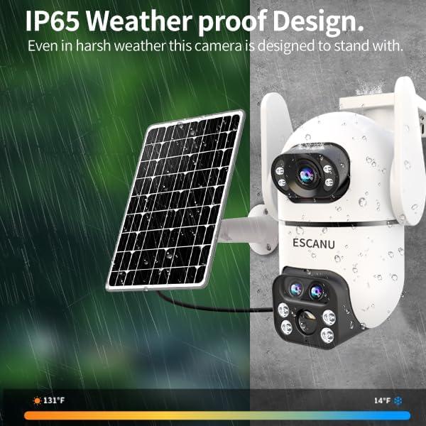 Cámara de Seguridad Inalámbrica ESCANU QG8 2K Solar 360°