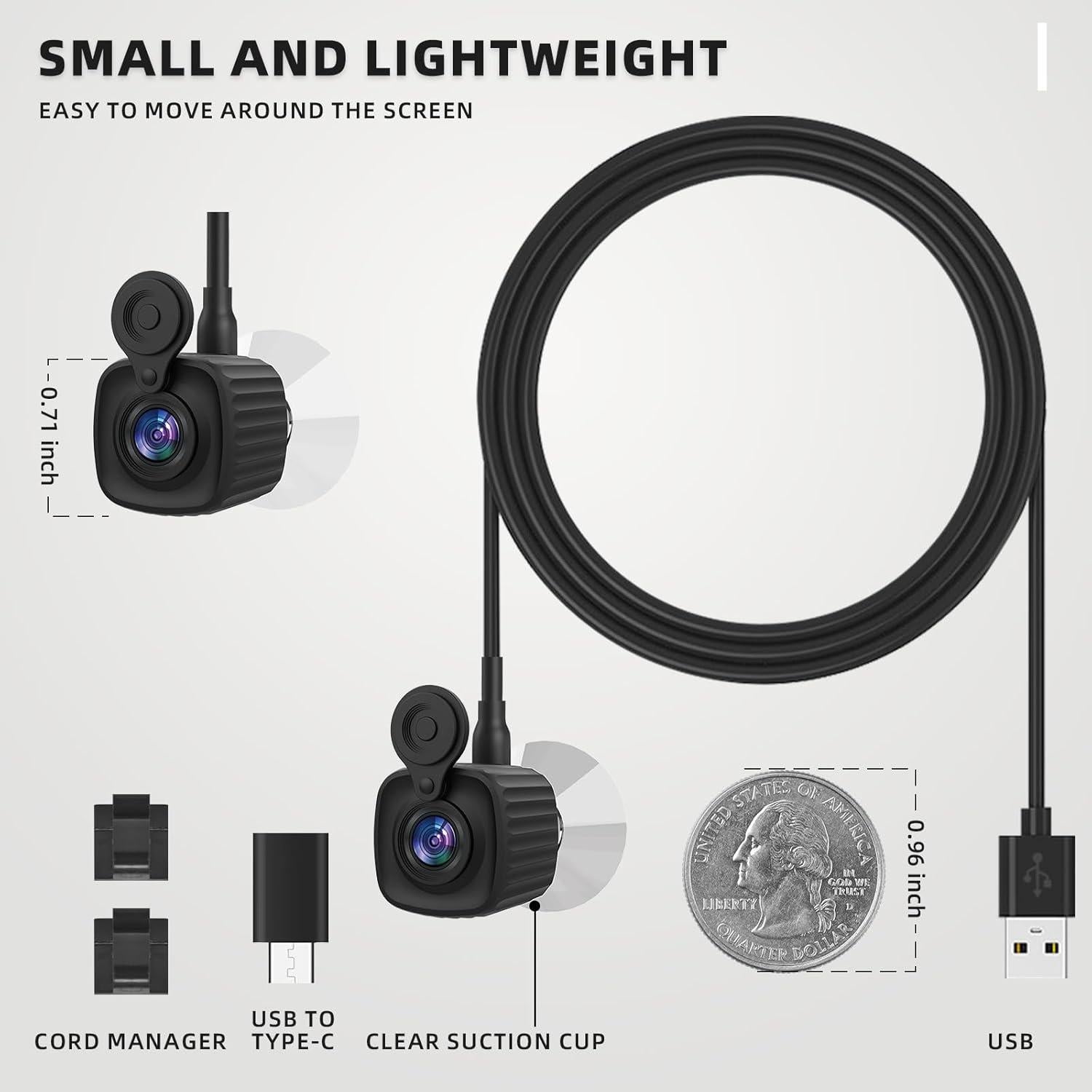 Cámara Web 4K PEATOP XP-E1014K con Micrófono y USB
