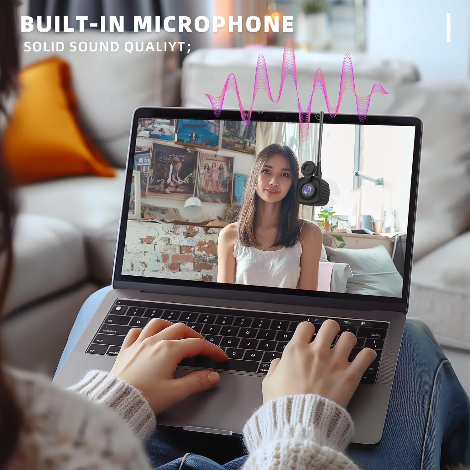 Cámara Web 4K PEATOP XP-E1014K con Micrófono y USB