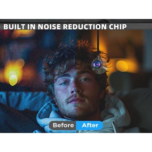 Cámara Web 4K PEATOP XP-E1014K con Micrófono y USB